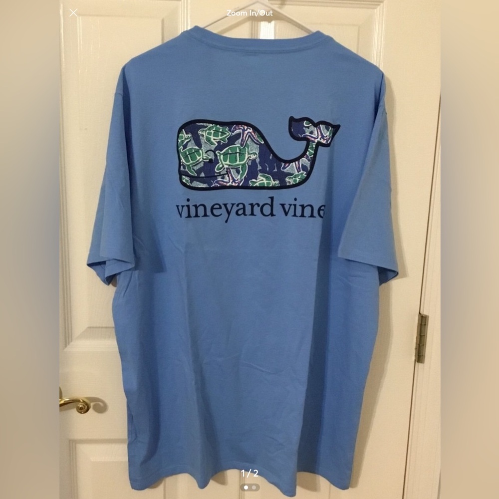 Vineyard Vines Turtles & Starfish Whale Ocean Breeze SS Tee Large